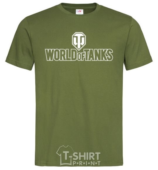 Мужская футболка World of Tanks logo Оливковый фото
