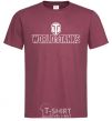 Men's T-Shirt World of Tanks logo burgundy фото
