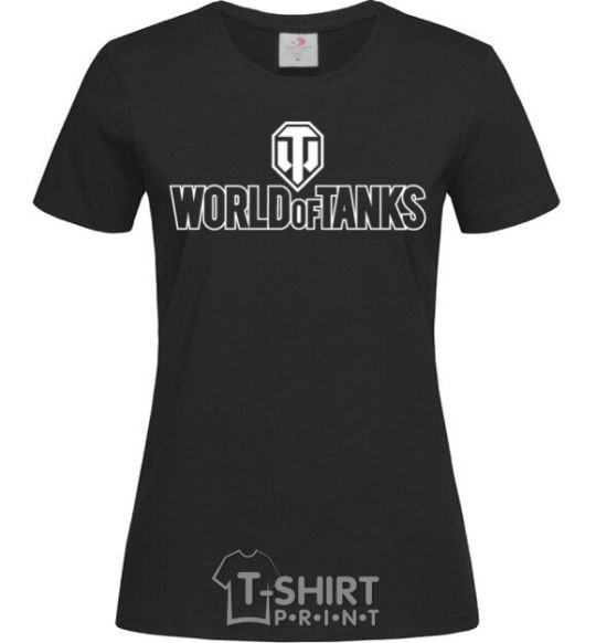 Женская футболка World of Tanks logo Черный фото