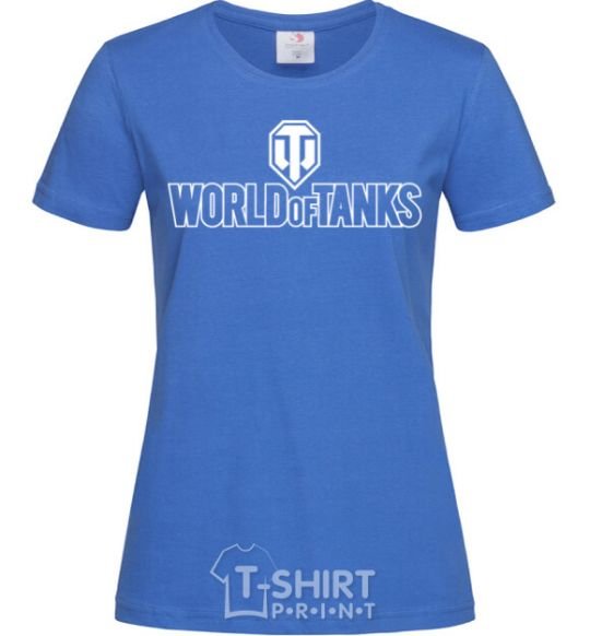 Women's T-shirt World of Tanks logo royal-blue фото