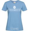 Women's T-shirt World of Tanks logo sky-blue фото