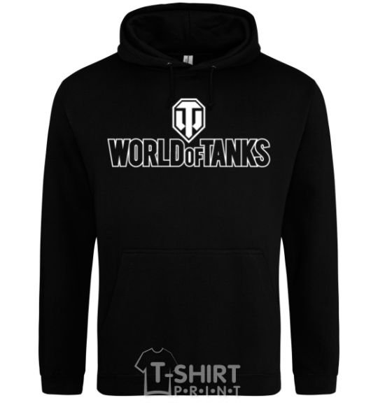 Men`s hoodie World of Tanks logo black фото