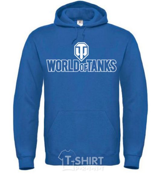 Men`s hoodie World of Tanks logo royal фото