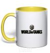 Mug with a colored handle World of Tanks лого цветное yellow фото