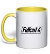 Mug with a colored handle Fallout 4 yellow фото