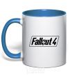 Mug with a colored handle Fallout 4 royal-blue фото