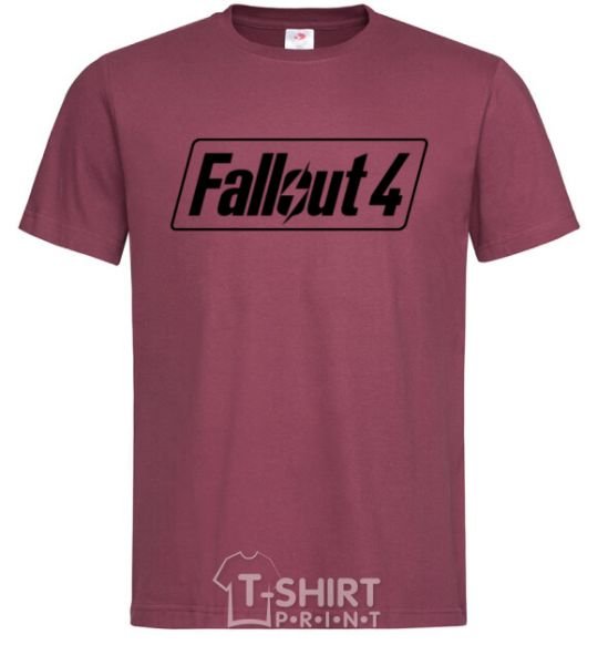 Men's T-Shirt Fallout 4 burgundy фото