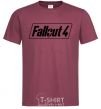 Men's T-Shirt Fallout 4 burgundy фото