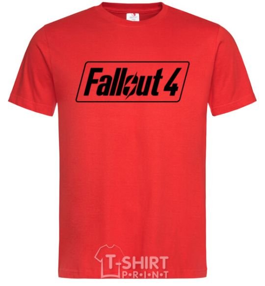 Men's T-Shirt Fallout 4 red фото