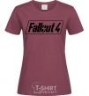 Women's T-shirt Fallout 4 burgundy фото