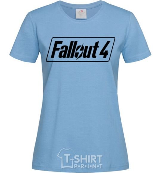 Women's T-shirt Fallout 4 sky-blue фото