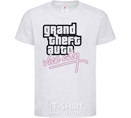 Kids T-shirt Grand theft auto Vice city White фото