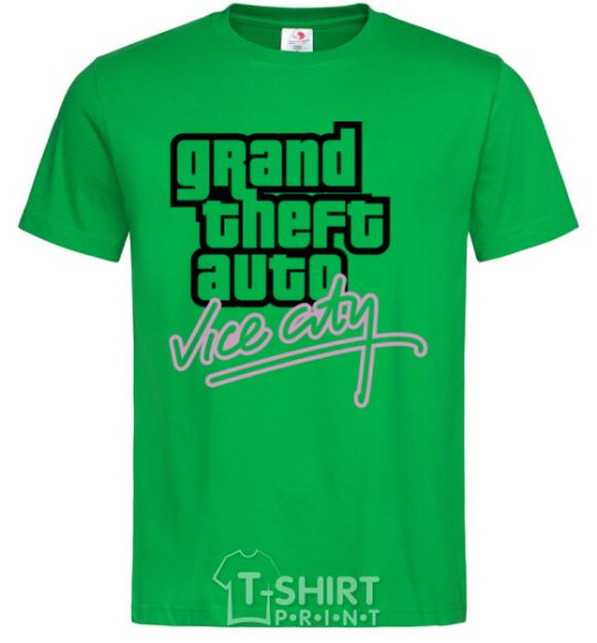 Men's T-Shirt Grand theft auto Vice city kelly-green фото