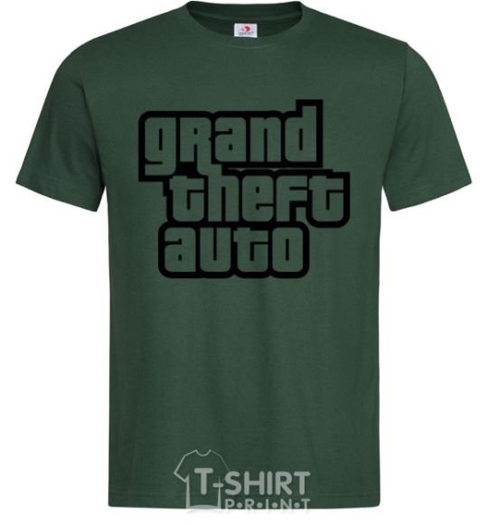 Men's T-Shirt GTA logo bottle-green фото