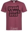 Men's T-Shirt GTA logo burgundy фото