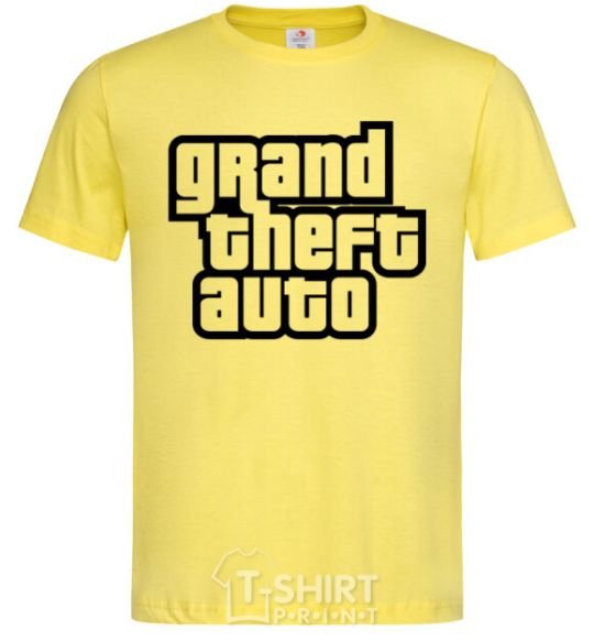 Men's T-Shirt GTA logo cornsilk фото