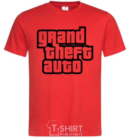 Men's T-Shirt GTA logo red фото