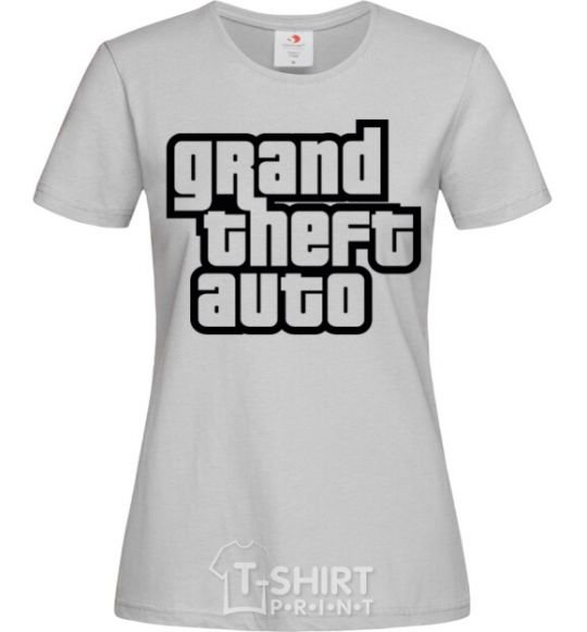 Women's T-shirt GTA logo grey фото