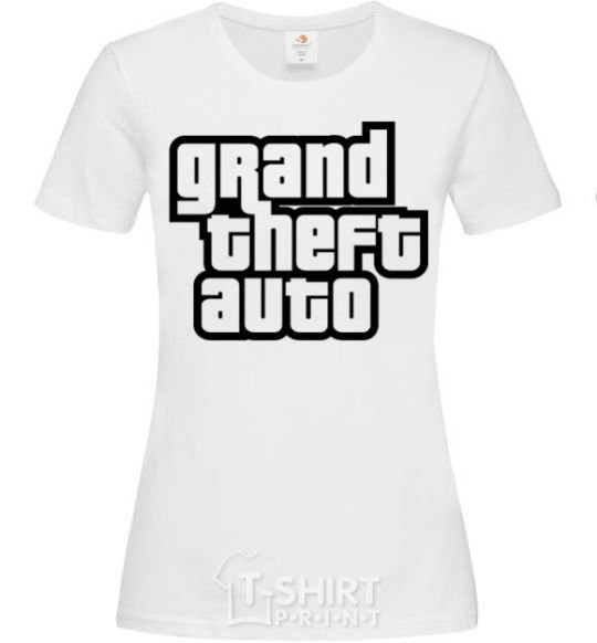 Women's T-shirt GTA logo White фото