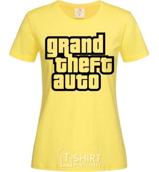 Women's T-shirt GTA logo cornsilk фото
