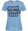 Women's T-shirt GTA logo sky-blue фото