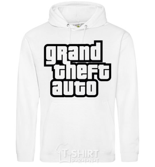 Мужская толстовка (худи) GTA logo Белый фото