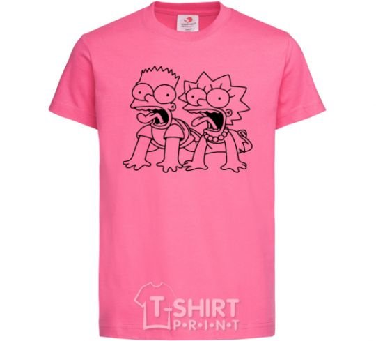 Детская футболка Лиса и Барт Ярко-розовый фото