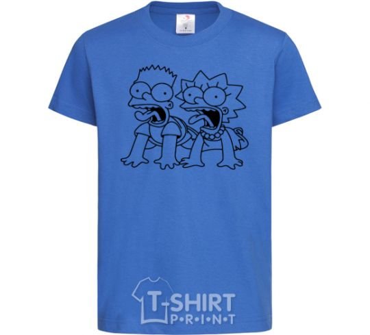 Kids T-shirt Fox and Bart royal-blue фото