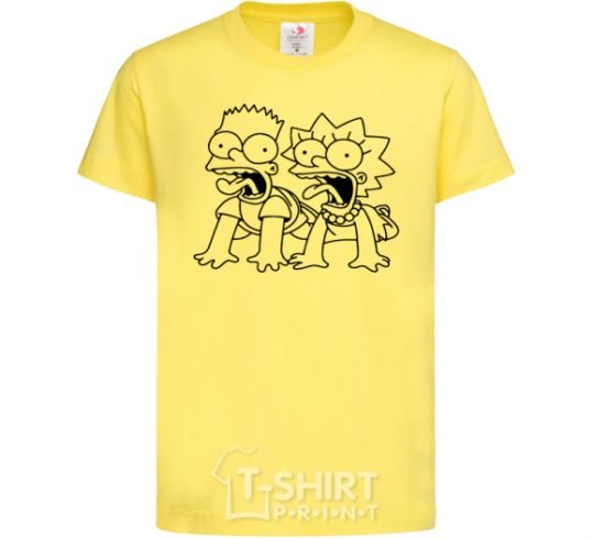 Детская футболка Лиса и Барт Лимонный фото