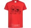 Kids T-shirt Fox and Bart red фото
