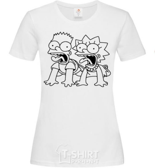 Women's T-shirt Fox and Bart White фото