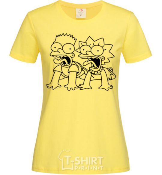 Women's T-shirt Fox and Bart cornsilk фото