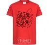 Kids T-shirt The Simpsons together red фото