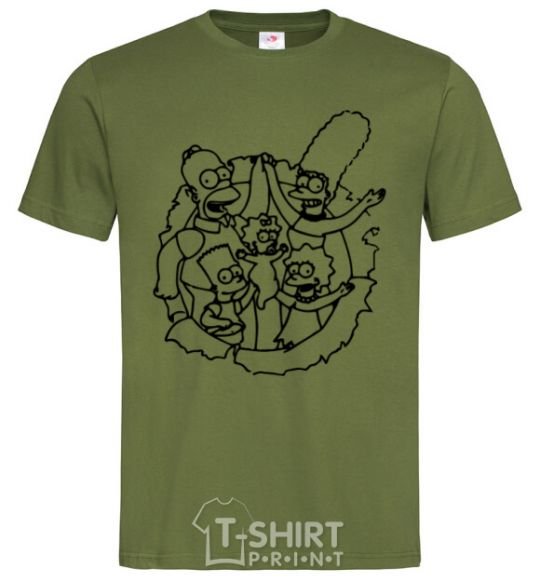 Men's T-Shirt The Simpsons together millennial-khaki фото