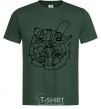 Men's T-Shirt The Simpsons together bottle-green фото