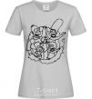 Women's T-shirt The Simpsons together grey фото