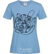 Women's T-shirt The Simpsons together sky-blue фото