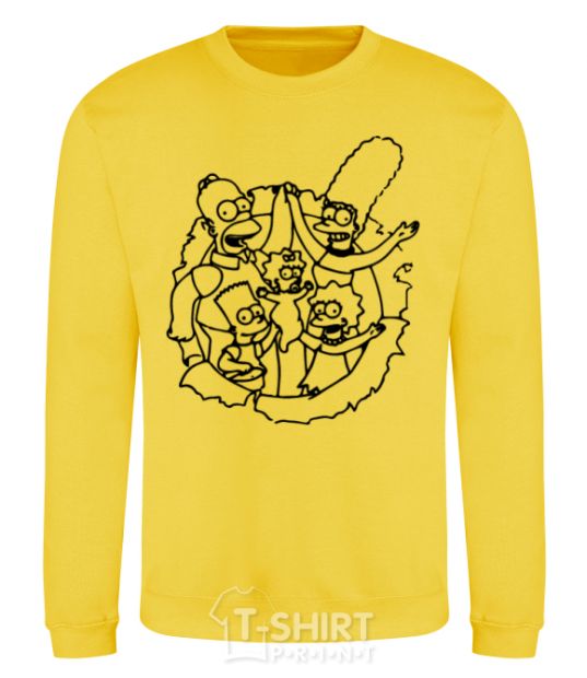 Sweatshirt The Simpsons together yellow фото