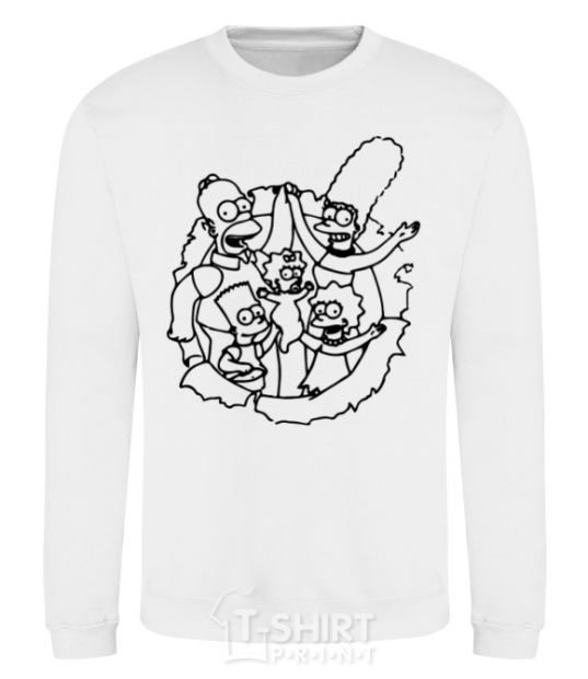 Sweatshirt The Simpsons together White фото