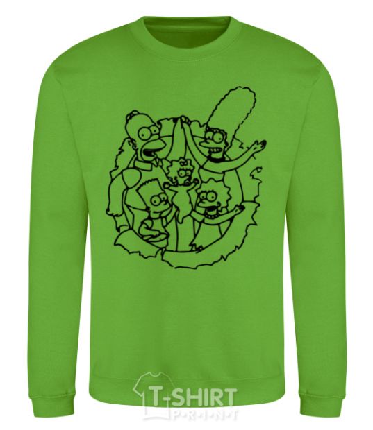 Sweatshirt The Simpsons together orchid-green фото