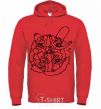 Men`s hoodie The Simpsons together bright-red фото