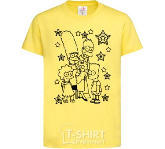 Kids T-shirt The Simpsons in the stars cornsilk фото