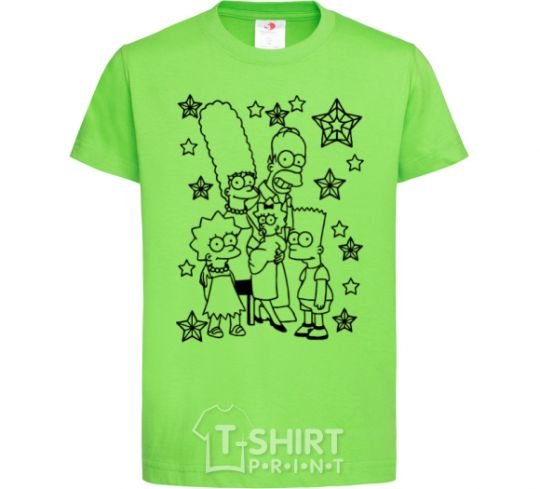 Kids T-shirt The Simpsons in the stars orchid-green фото