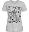 Women's T-shirt The Simpsons in the stars grey фото