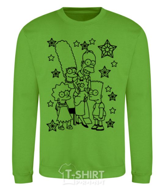 Sweatshirt The Simpsons in the stars orchid-green фото
