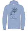 Men`s hoodie Krusty the Clown sky-blue фото