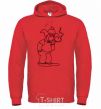 Men`s hoodie Krusty the Clown bright-red фото