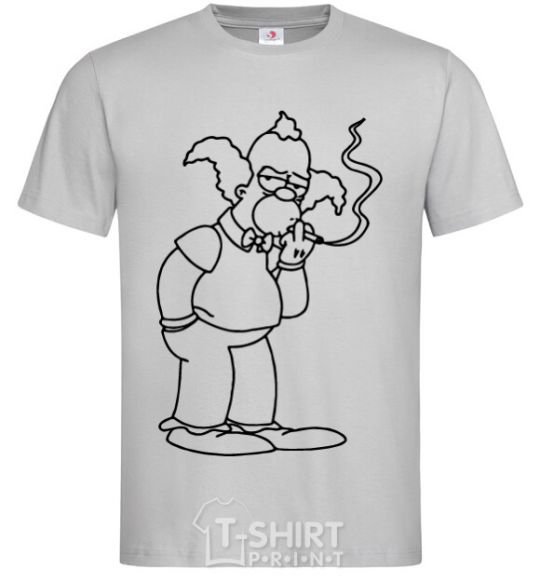 Men's T-Shirt Krusty the Clown grey фото