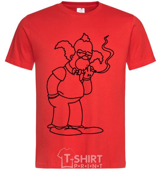 Men's T-Shirt Krusty the Clown red фото