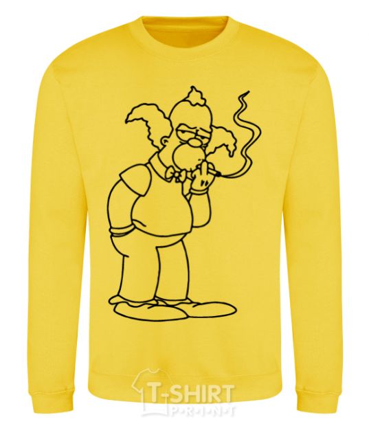 Sweatshirt Krusty the Clown yellow фото